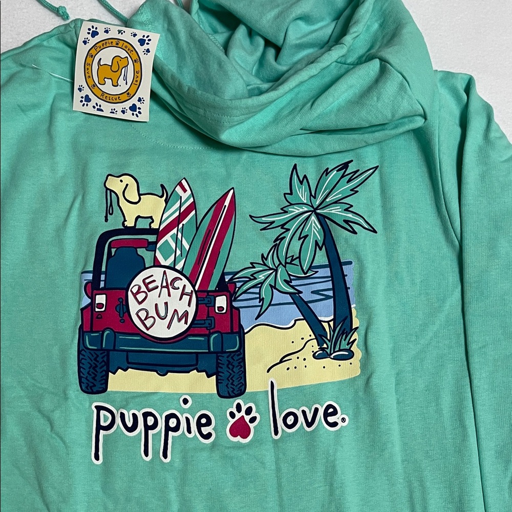 Puppy Love NWT Hoodie Sweatshirt with Jeep